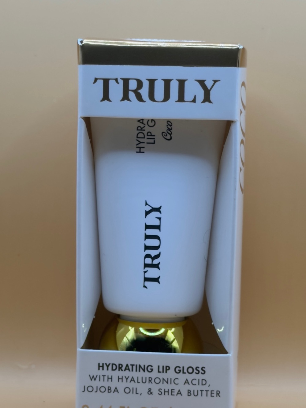 TRULY Hydrating Lip Gloss - White & Gold Accents